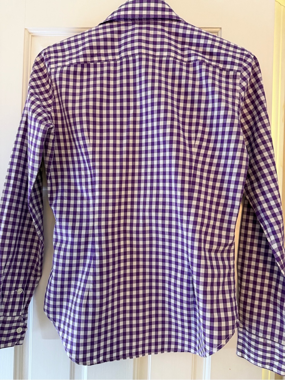 Ralph Lauren Purple and White Checkered Button-Down Shirt - Picture 3 of 5